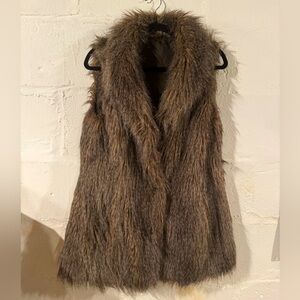 Beautiful faux fur long vest
